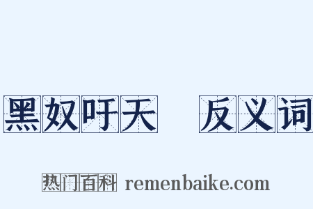 黑奴吁天録反义词是什么意思的图片